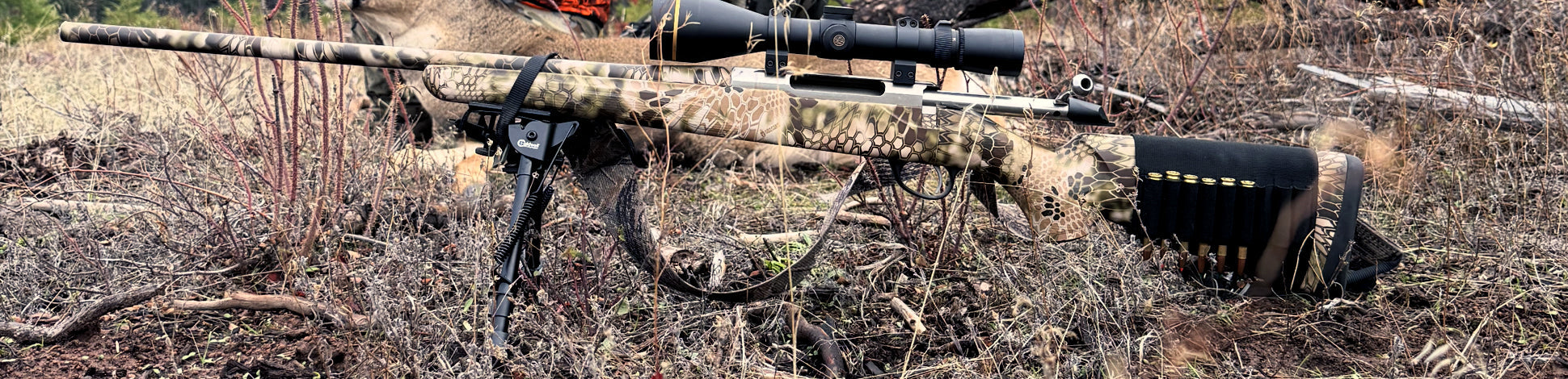 firearm with custom camo vinyl wrap decal