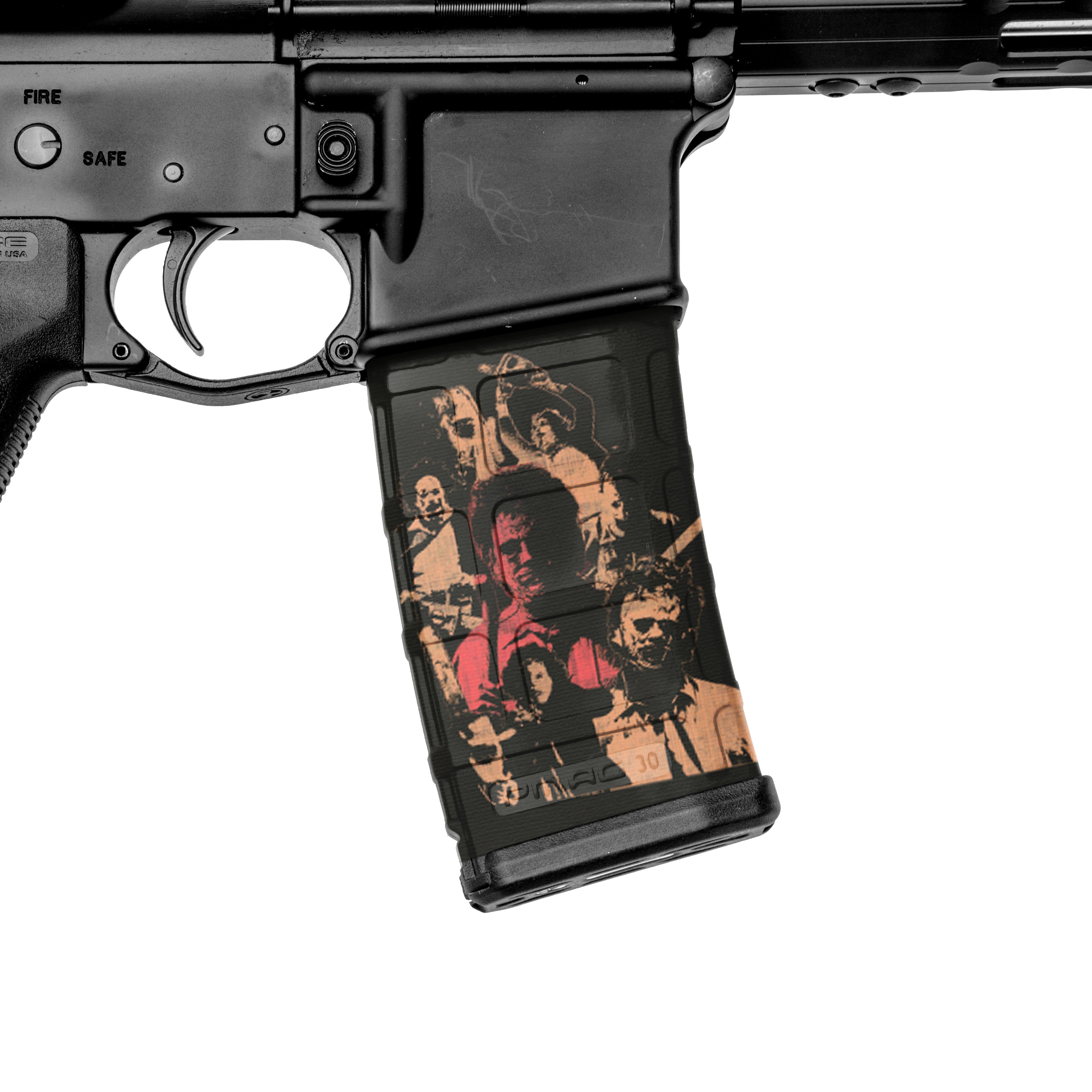 AR-15 Mag Skin (Leatherface Character)