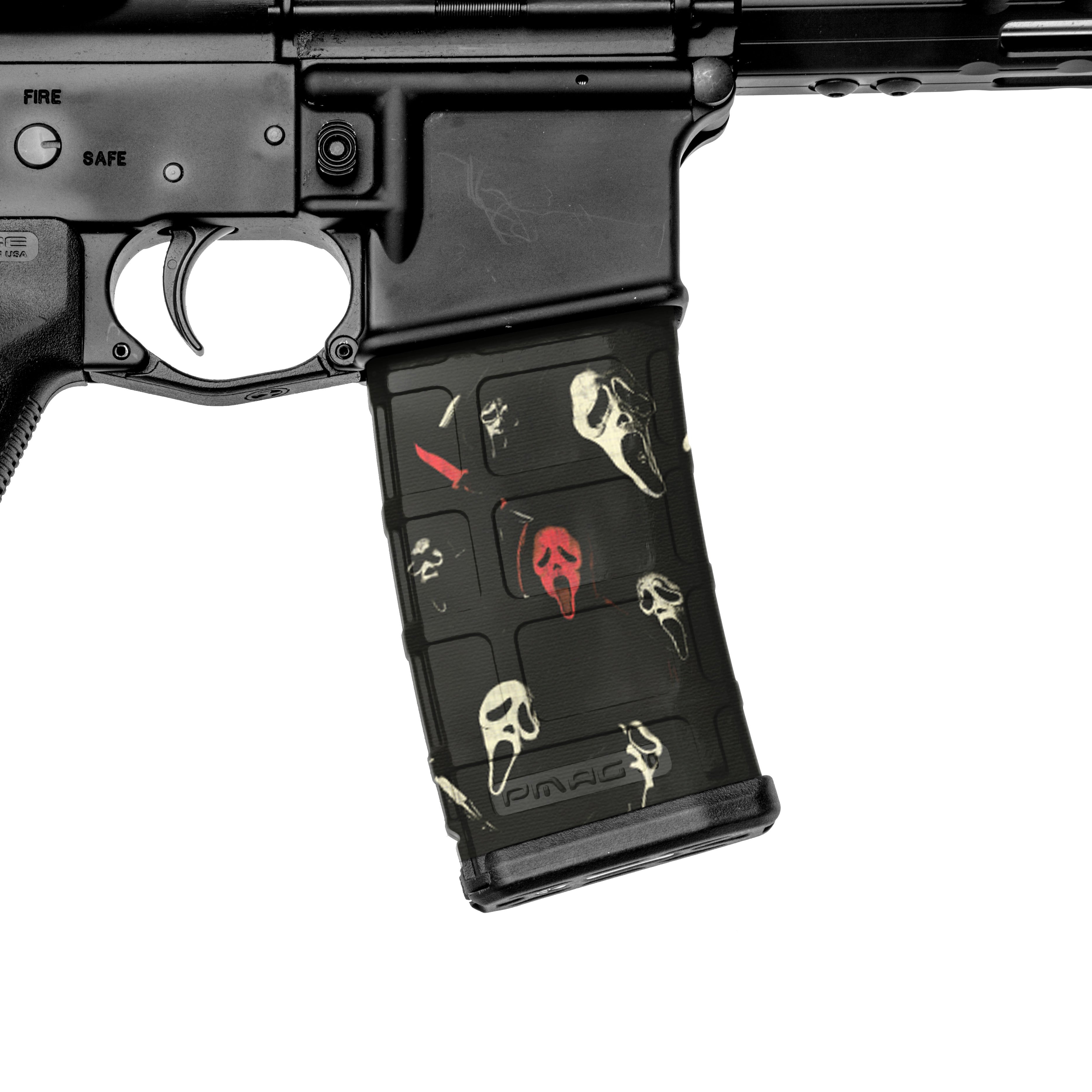 AR-15 Mag Skin (Ghostface Character)