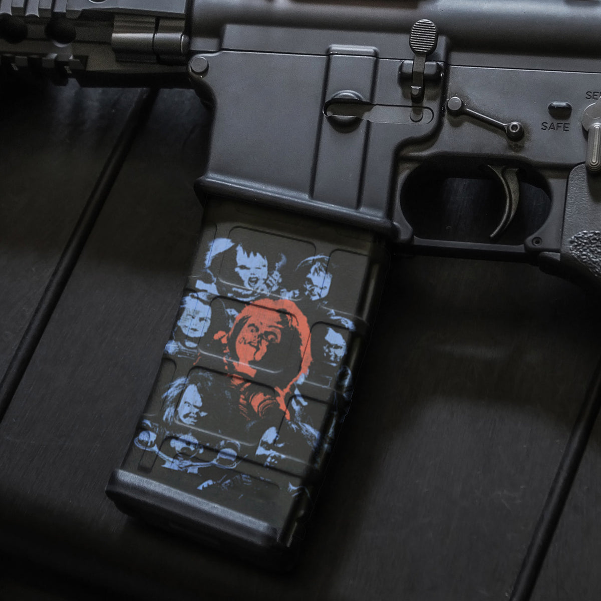 AR-15 Mag Skin (Chucky Doll Character)