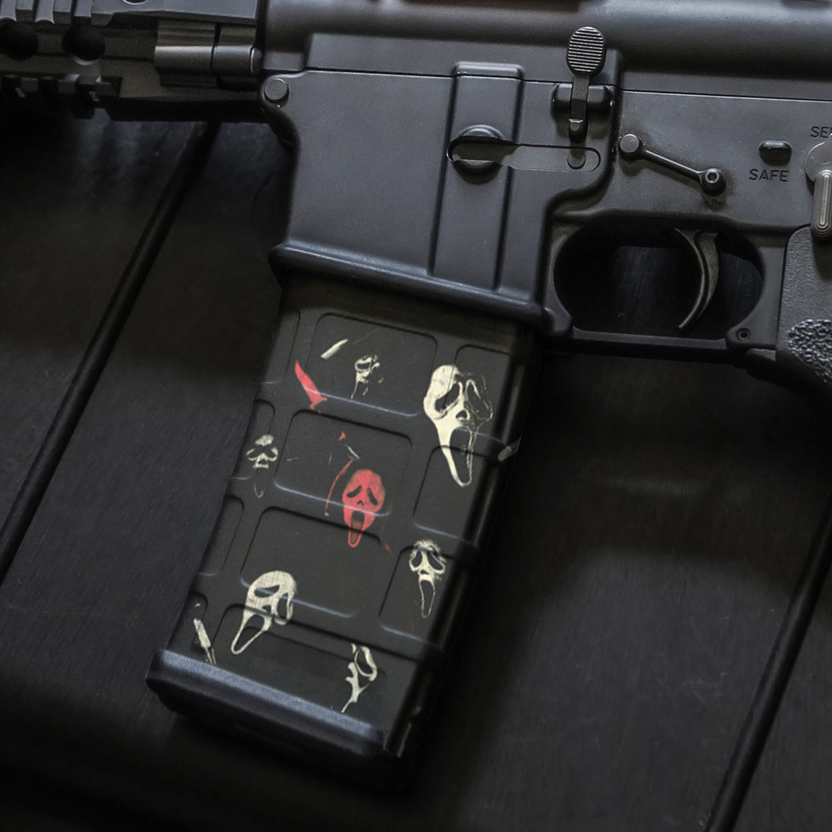 AR-15 Mag Skin (Ghostface Character)