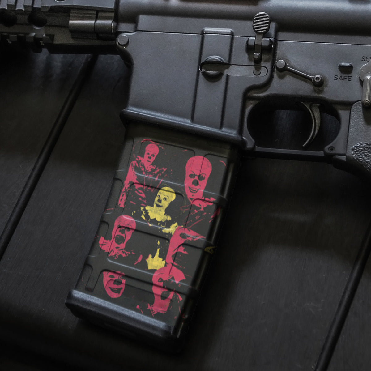 AR-15 Mag Skin (Pennywise Clown Character)
