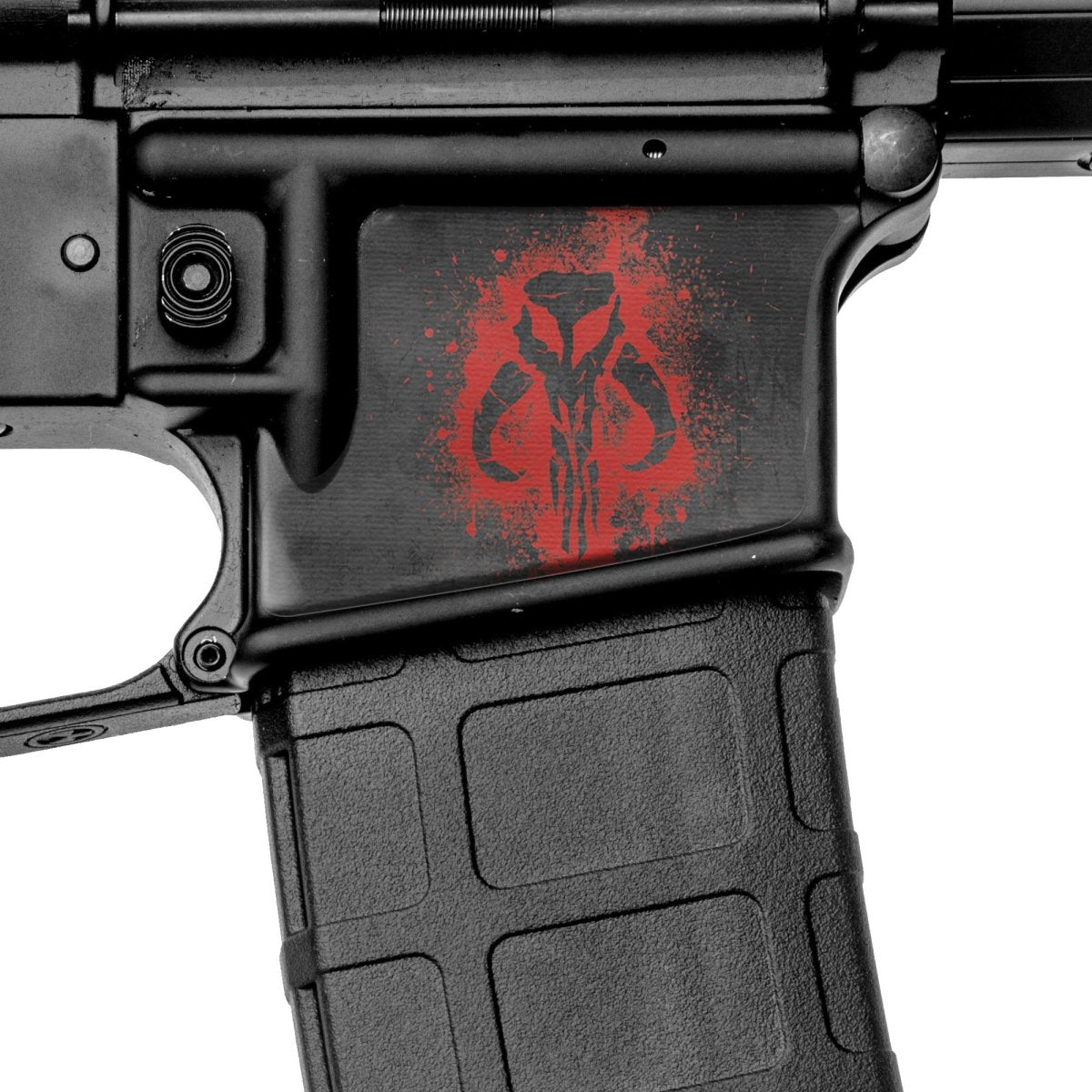 Mercenary Skull AR-15 Mag Well Gun Skins