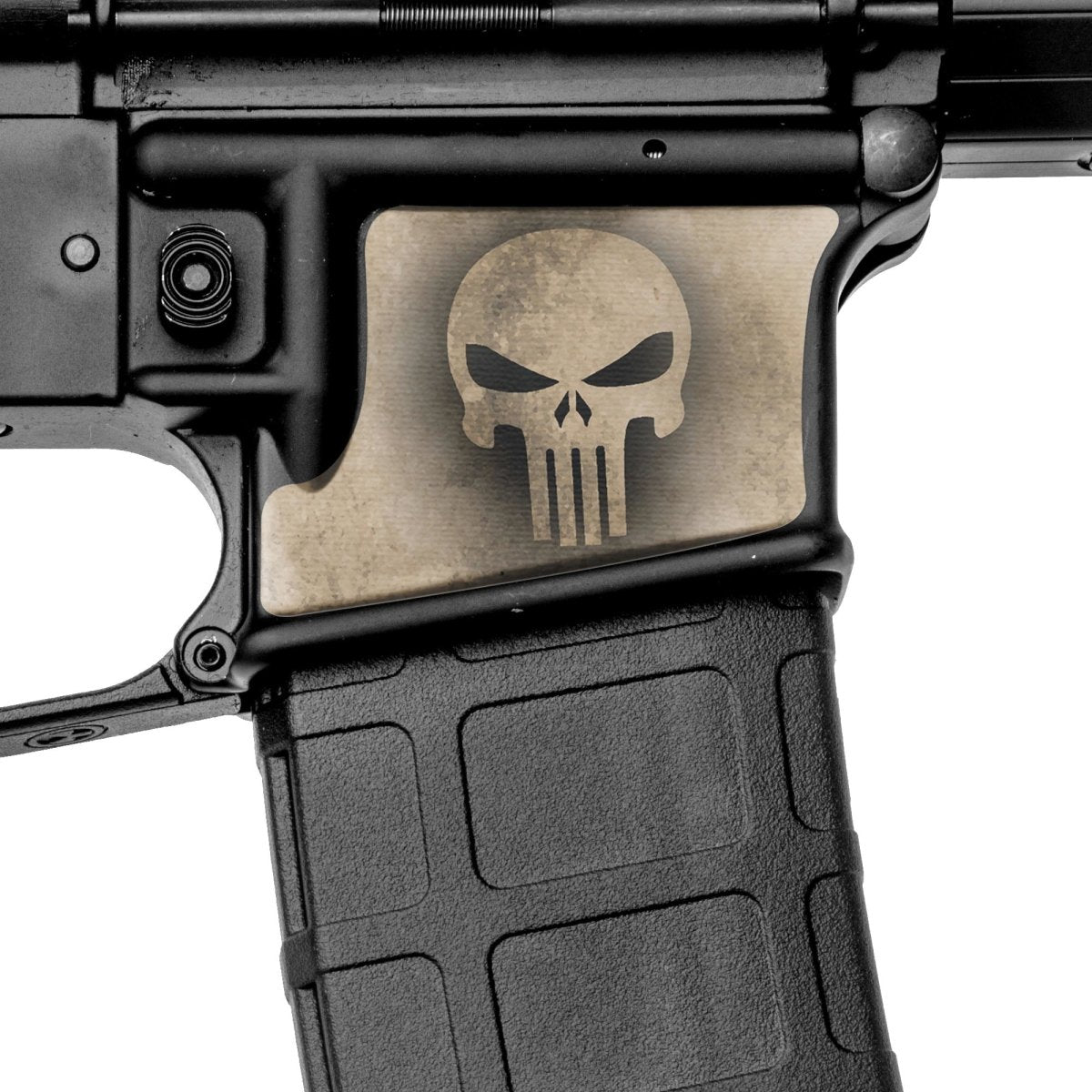 Skull Tan AR-15 Mag Well Gun Skins