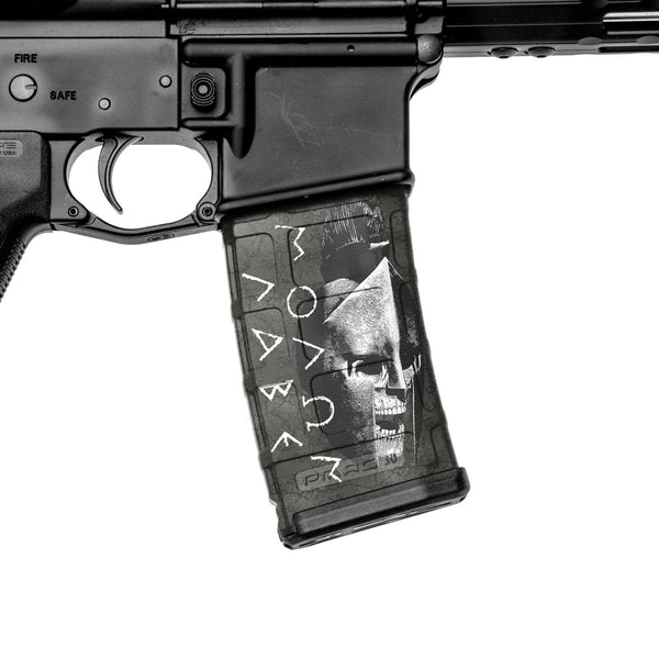 AR-15 Mag Skin (GS Molon Labe Black) - GunSkins
