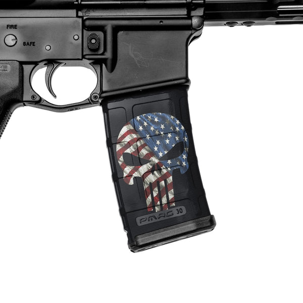 AR-15 Mag Skin (GS Skull America) - GunSkins