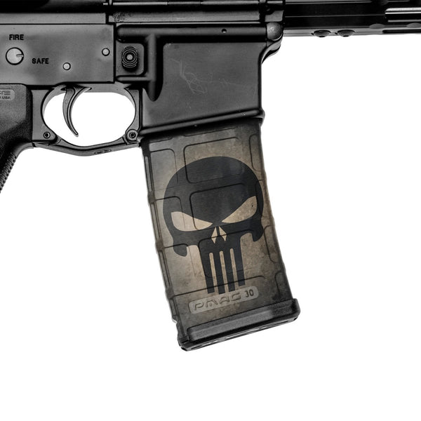 AR-15 Mag Skin (GS Skull Black) - GunSkins