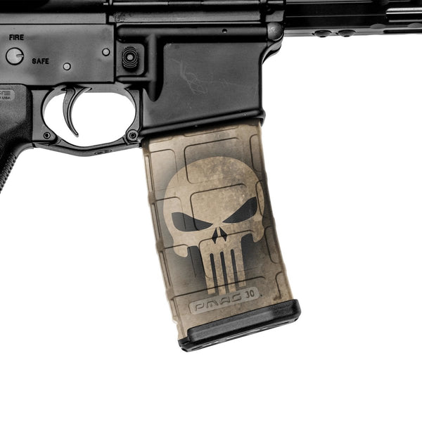 AR-15 Mag Skin (GS Skull Tan) - GunSkins