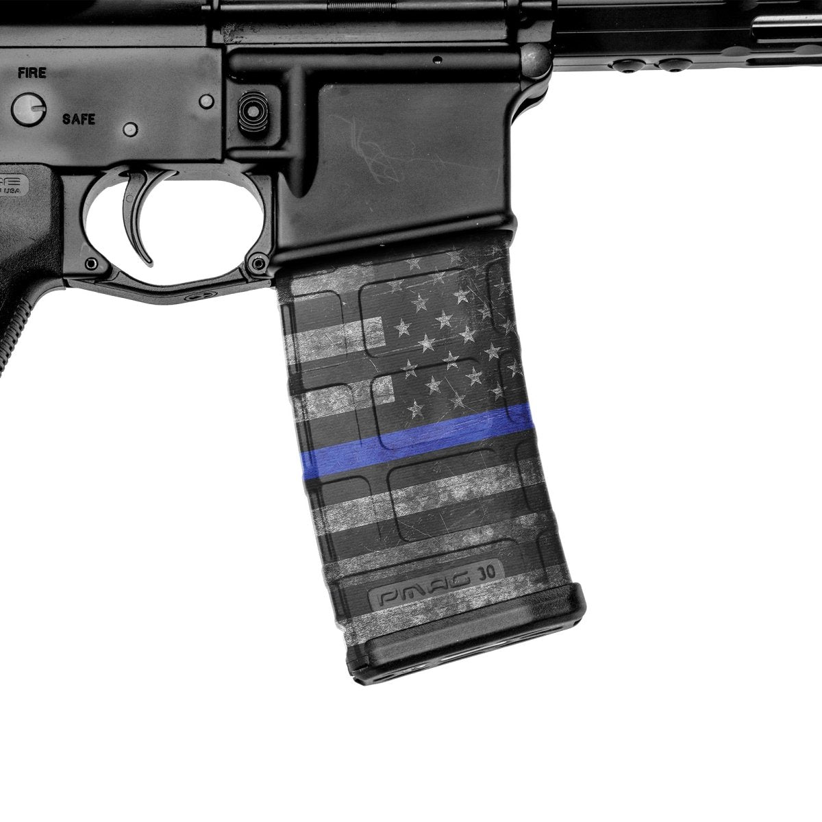 AR-15 Mag Skin (GS Thin Blue Line) - GunSkins