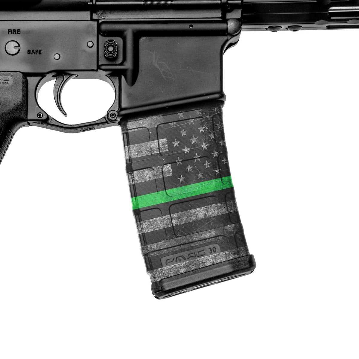 AR-15 Mag Skin (GS Thin Green Line) - GunSkins