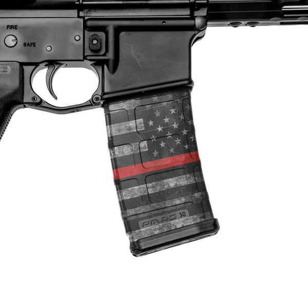 AR-15 Mag Skin (GS Thin Red Line) - GunSkins