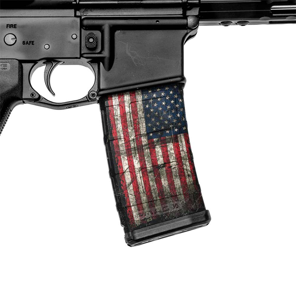 AR-15 Mag Skin (Vertical American Flag) - GunSkins