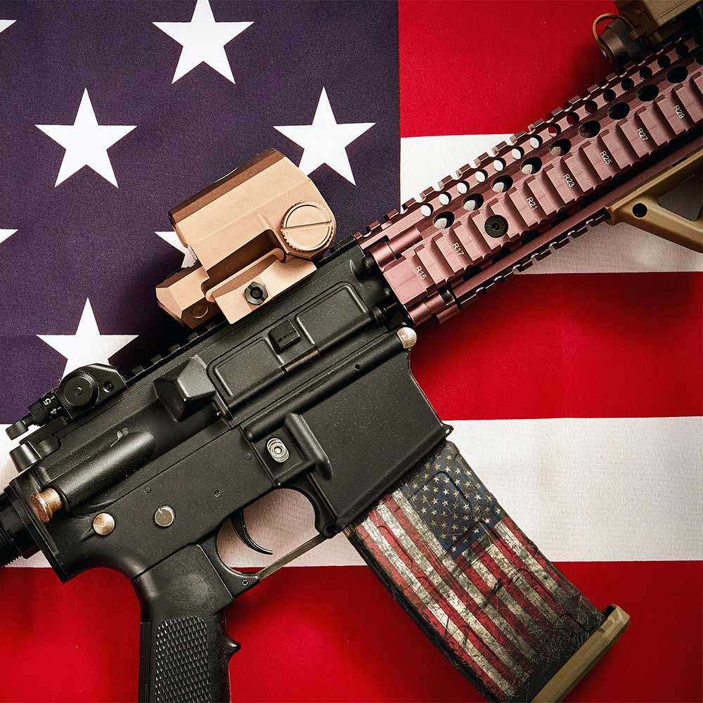 AR-15 Mag Skin (Vertical American Flag) - GunSkins