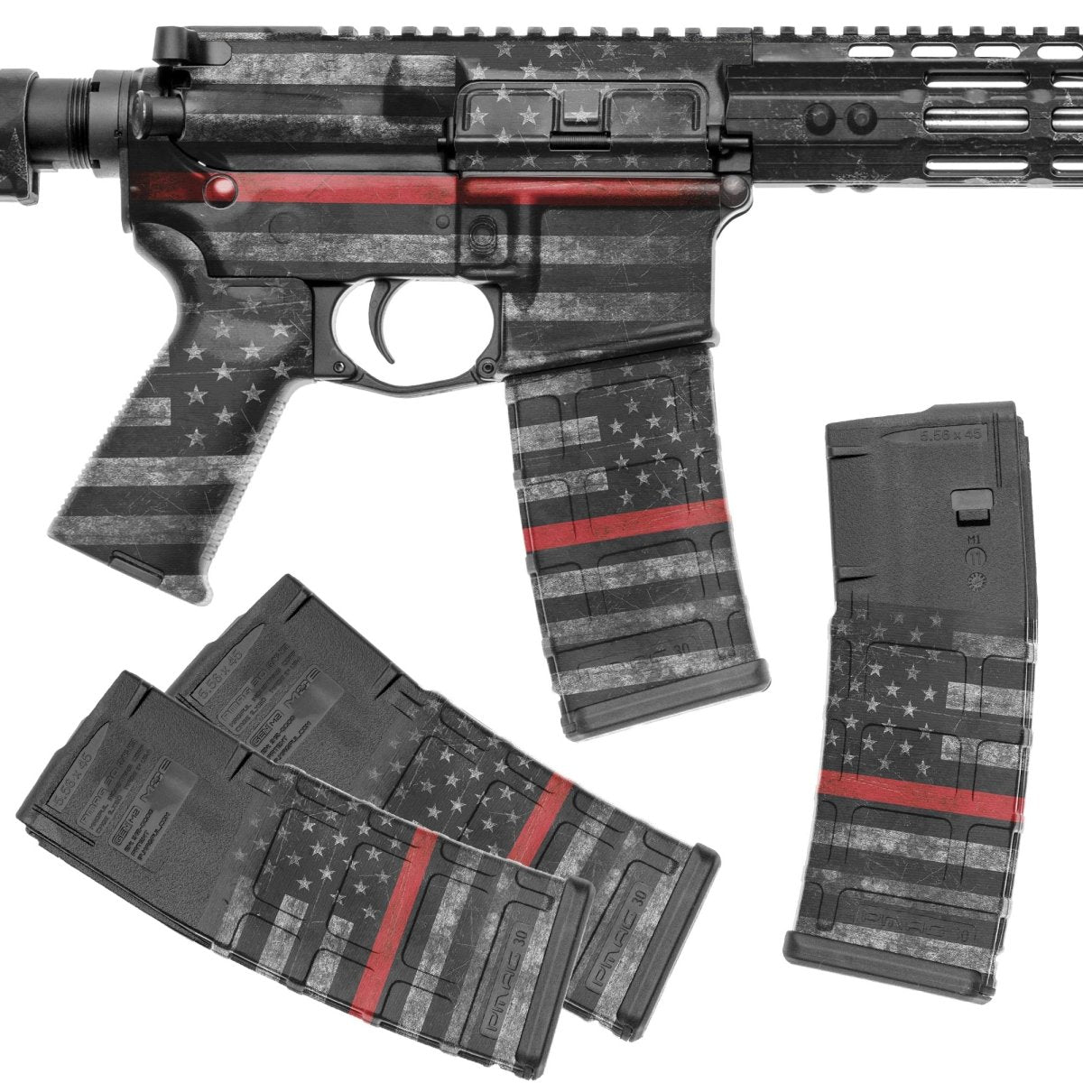 AR-15 Rifle + Mag Skins Bundle - GunSkins