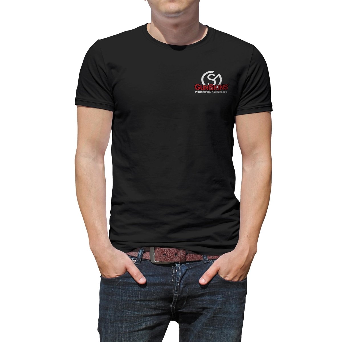 Men's Rifle & American Flag T-Shirt - Black X-Large Patriotic Graphic Tee, Heavyweight Cotton